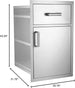 Fire Magic outdoor kitchen pantry cabinet with drawer