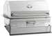 Fire Magic stainless steel charcoal smoker grill with warming rack