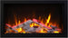 Large recessed electric fireplace for modern living room