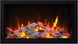 Large recessed electric fireplace for modern living room
