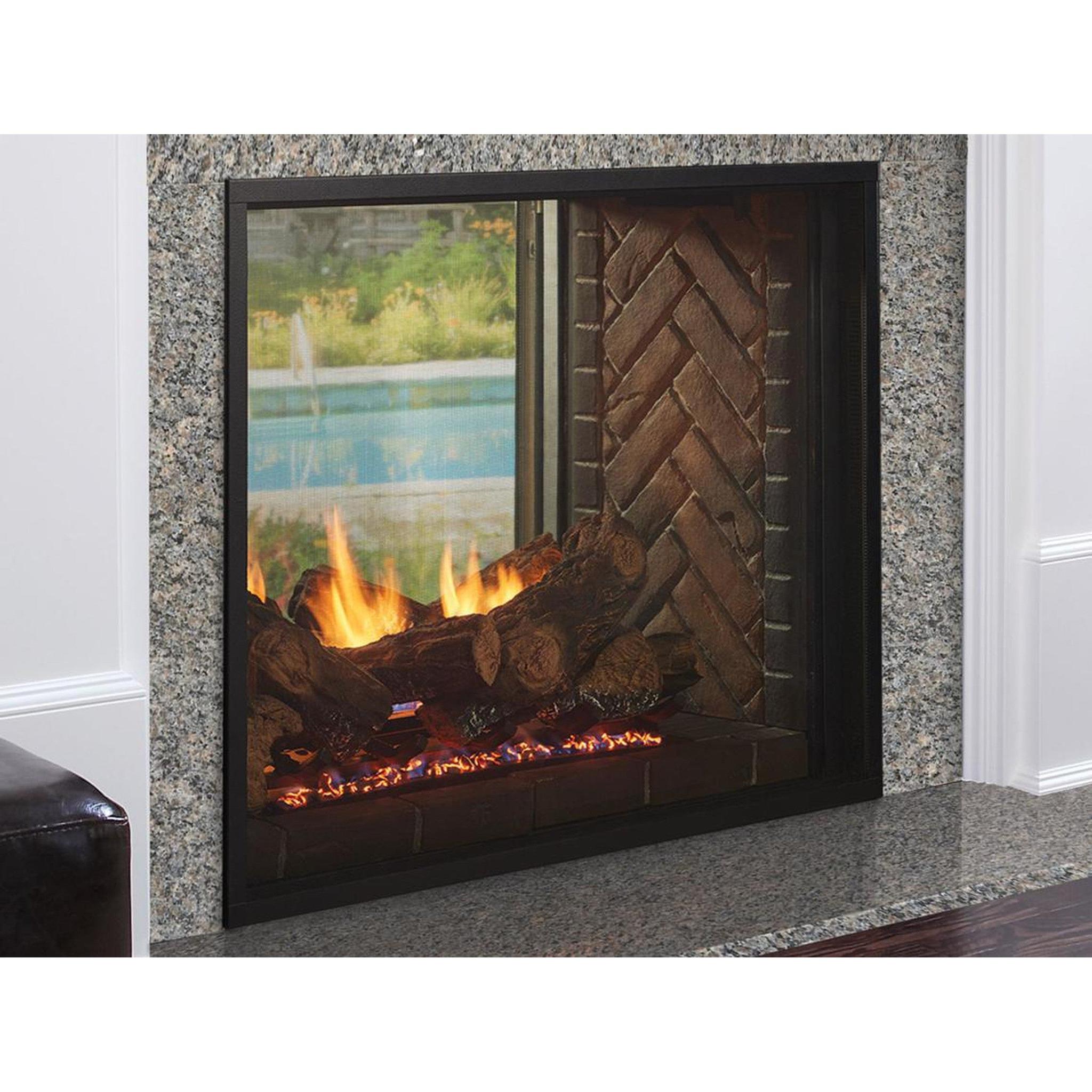 Majestic Fortress 36" Traditional Indoor/Outdoor See-Through Direct Vent Natural Gas Fireplace With IntelliFire Touch Ignition System