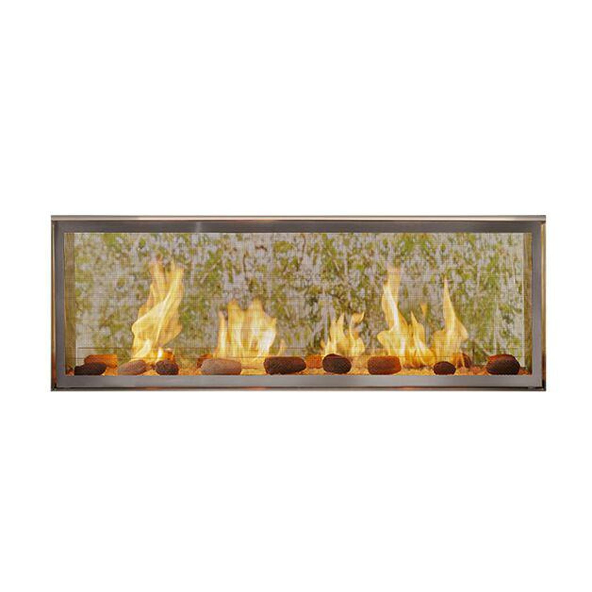 Majestic Lanai See-Through 48" Linear Contemporary Outdoor Vent Free Natural Gas Fireplace With IntelliFire Ignition System