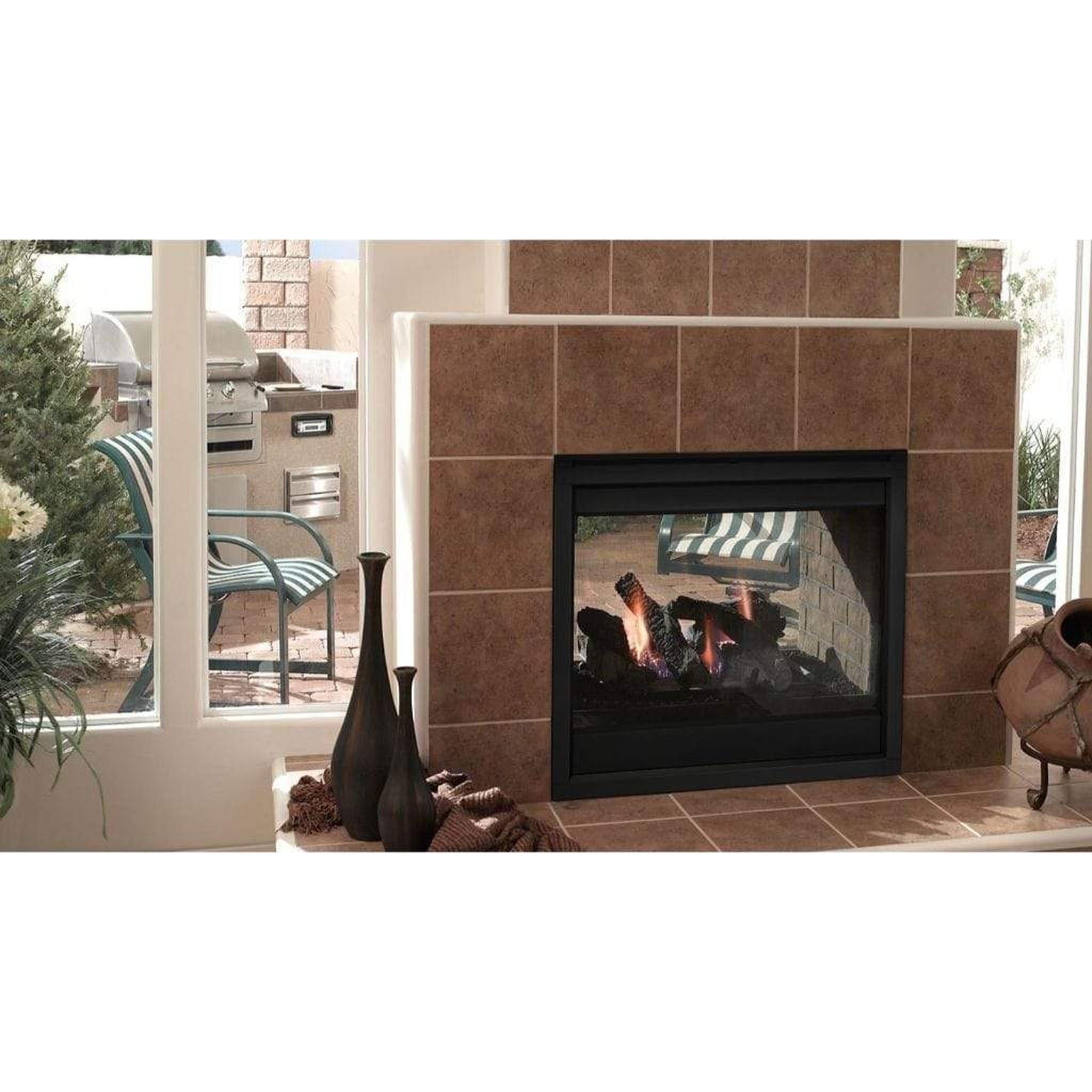 Majestic Twilight 36" Traditional Indoor/ Outdoor See-Through Vent Free Gas Fireplace With IntelliFire Touch Ignition System