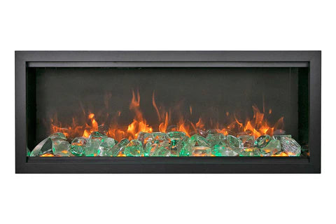 Modern Amantii Symmetry XT Bespoke built-in linear fireplace