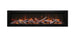 Modern recessed electric fireplace with multi color flame display