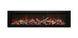 Modern recessed electric fireplace with multi color flame display