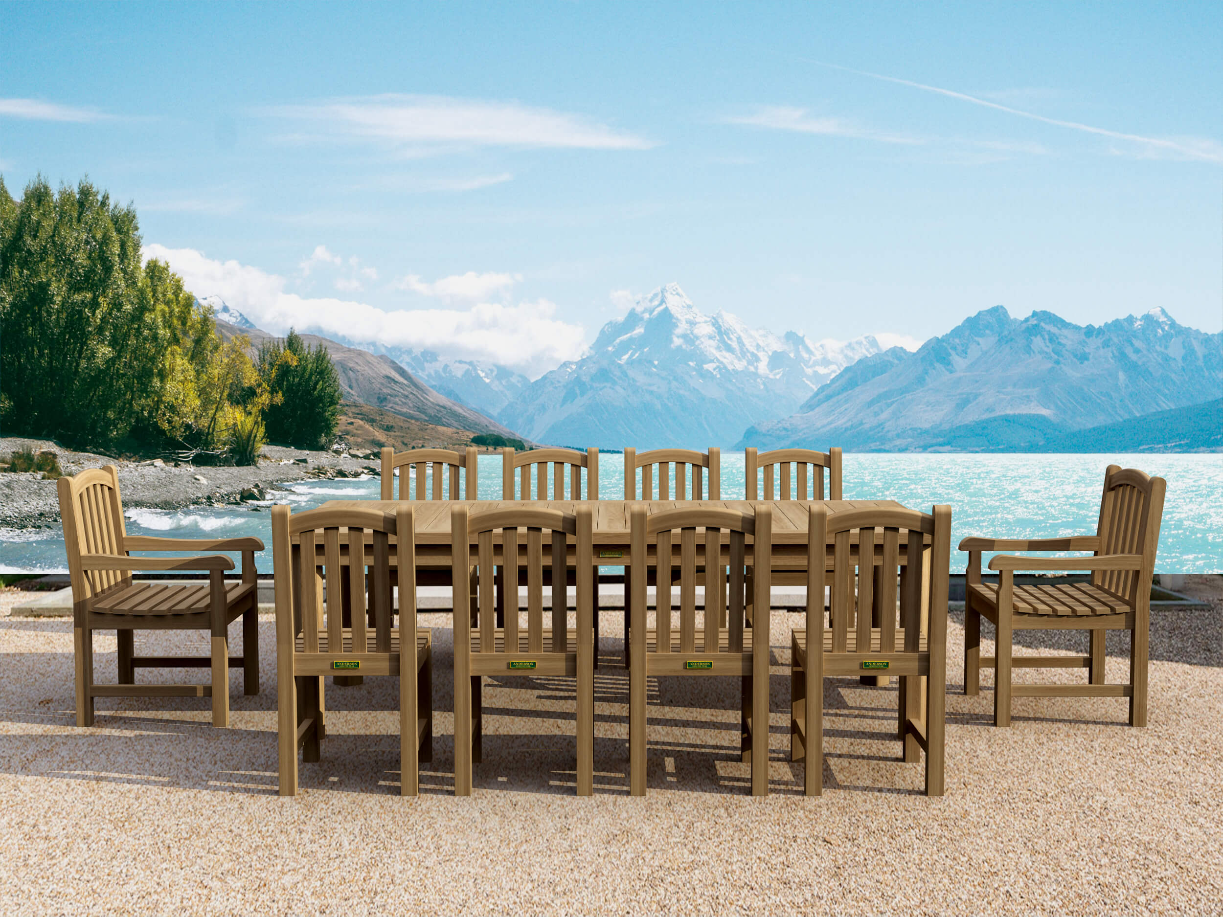 Chelsea 13-Piece Rectangular Double Extension Dining Table Set