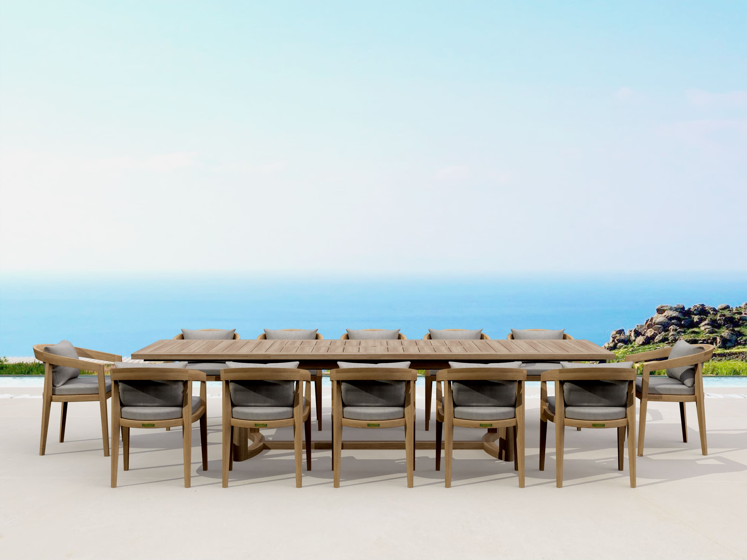 Toscana 13-Piece Extension Dining Table Set