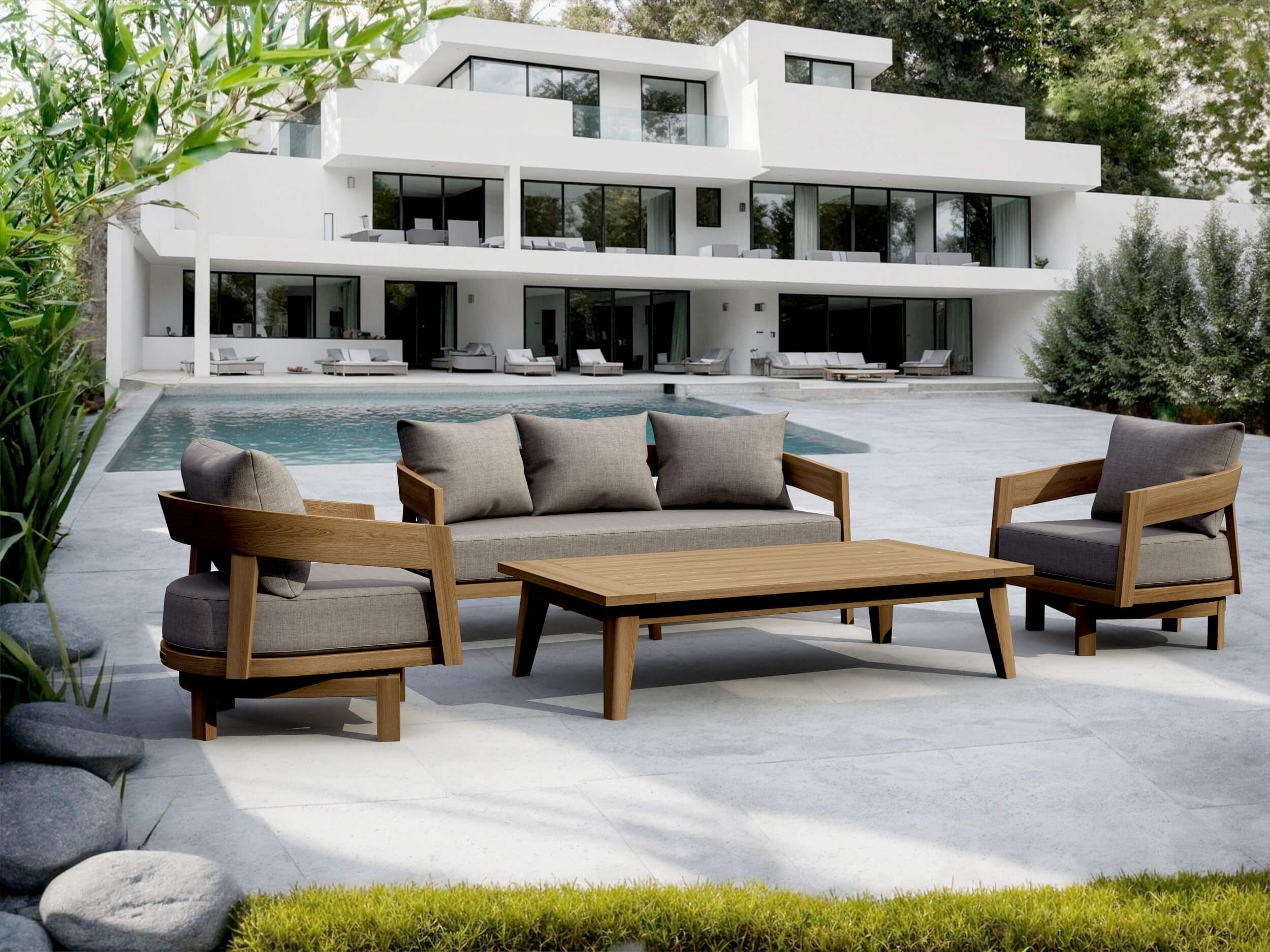 Toscana 4-Piece Deep Seating Swivel Set