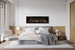 Smart electric fireplace with WiFi control and clean face design