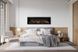 Smart electric fireplace with WiFi control and clean face design