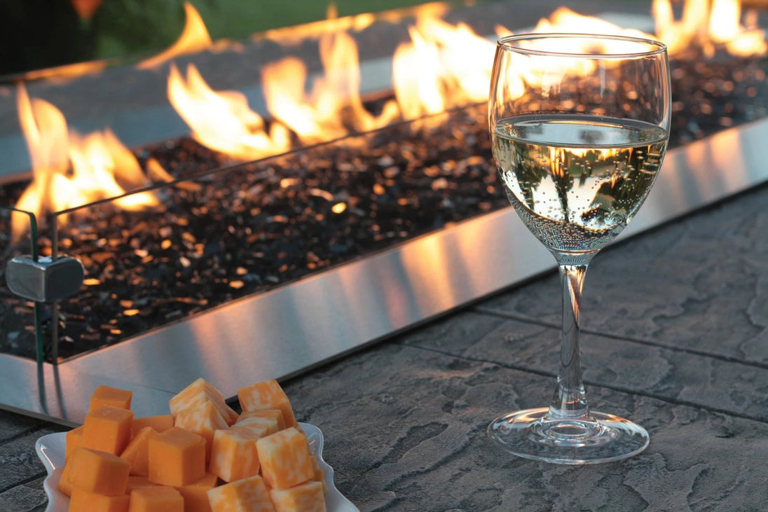 luxury outdoor kitchen fire pit 60 inch linear stainless steel