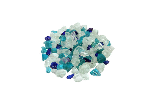 ocean blue fire glass 5 lbs outdoor fire pit decorative media