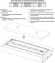 outdoor BBQ fireplace cover stainless steel linear fire pit 60 inch