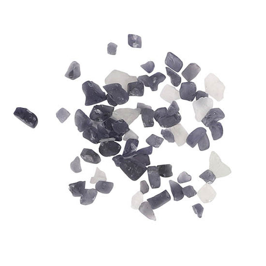 smokey grey and white fire glass 5 lbs outdoor fire pit media