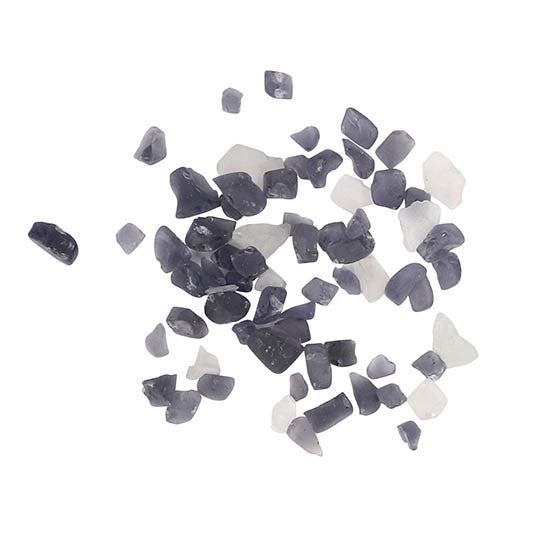 smokey grey and white fire glass 5 lbs outdoor fire pit media